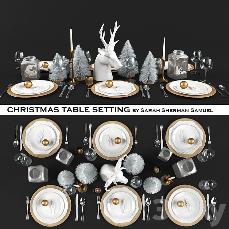 Candlelit christmas table 
