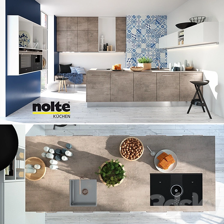 Kitchen NOLTE Stone (vray GGX, corona PBR) 