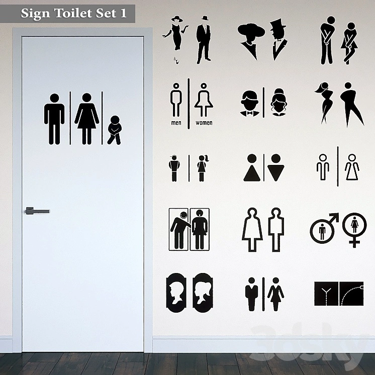 Sign Toilet Set 1 