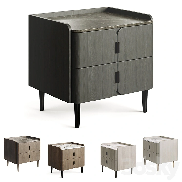 Light Luxury K32 Wood Bedside Table 