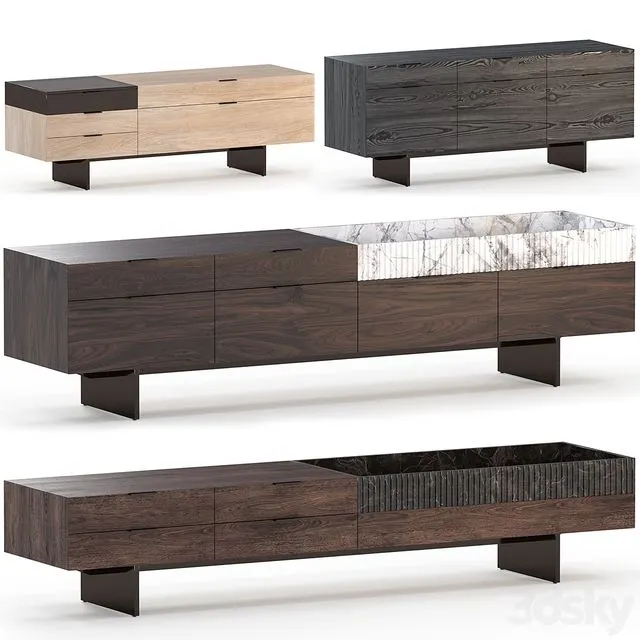 Series of bollards by Minotti, Superblocks collection 