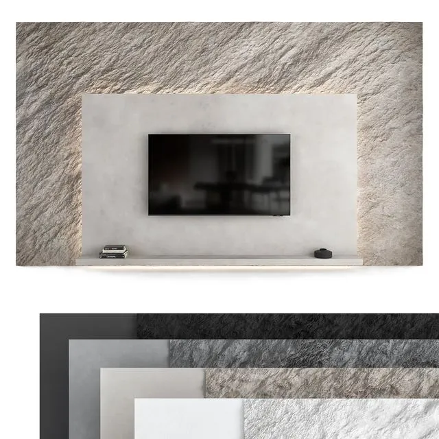 TV wall set 07 