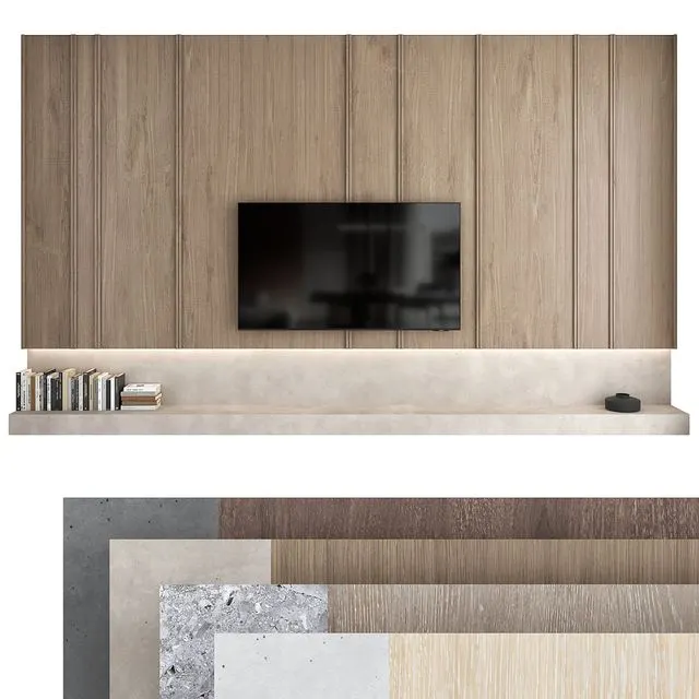 TV wall set 08 