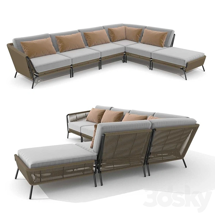 Holly hunt salamander sectional sofa 