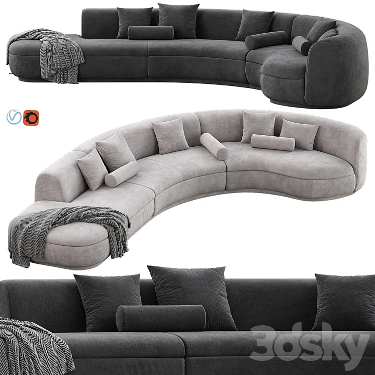 Baxter Piaf Sofa Set 3 