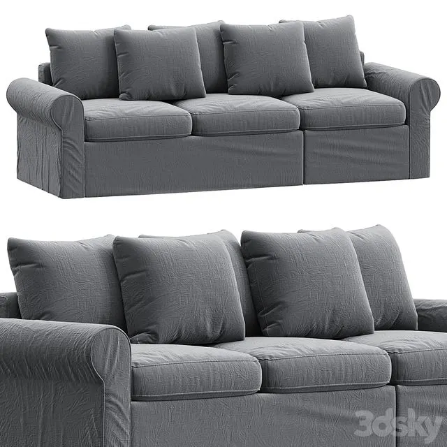 HARLANDA Sleeper sofa, Ljungen medium gray IKEA 