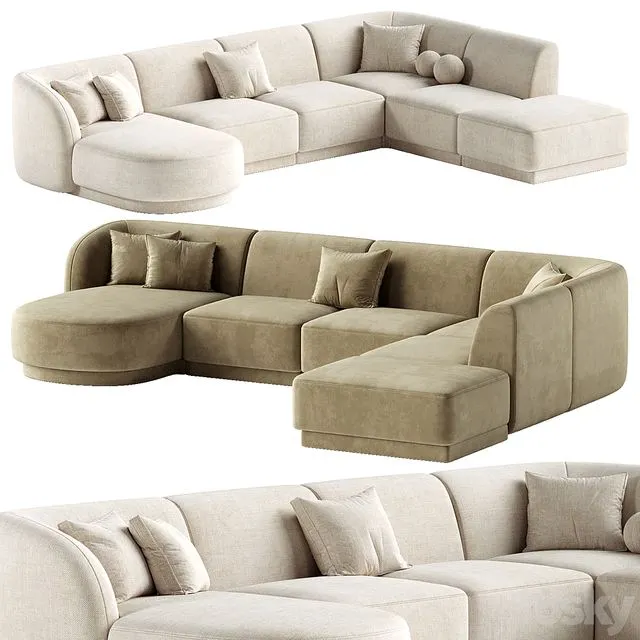 U shaped sofa Miley right 