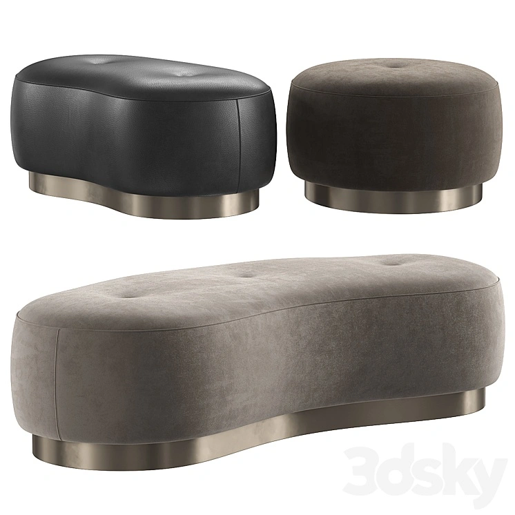 Torii Bold Pouf by Minotti 