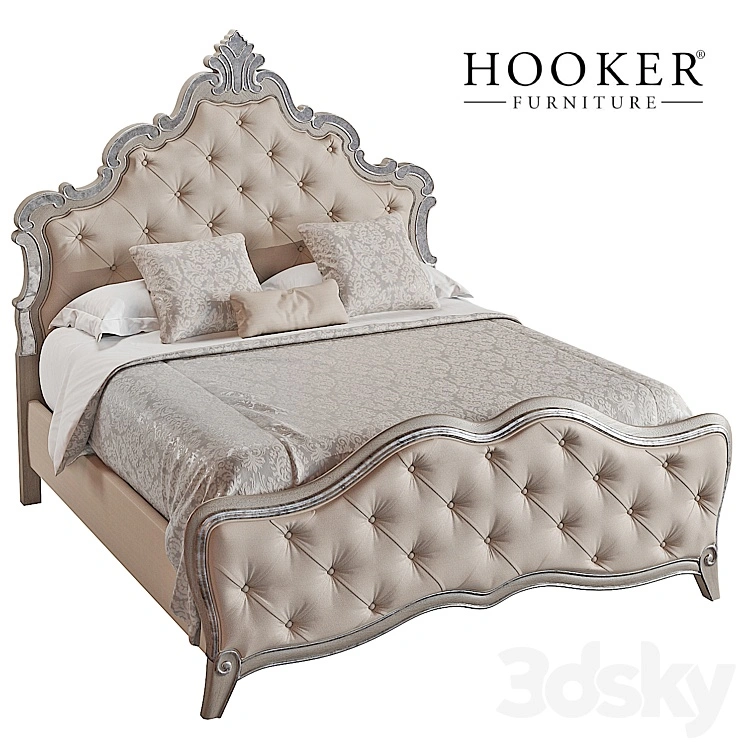 Hooker Furniture Bedroom Sanctuary Upholstered King Panel Bed 