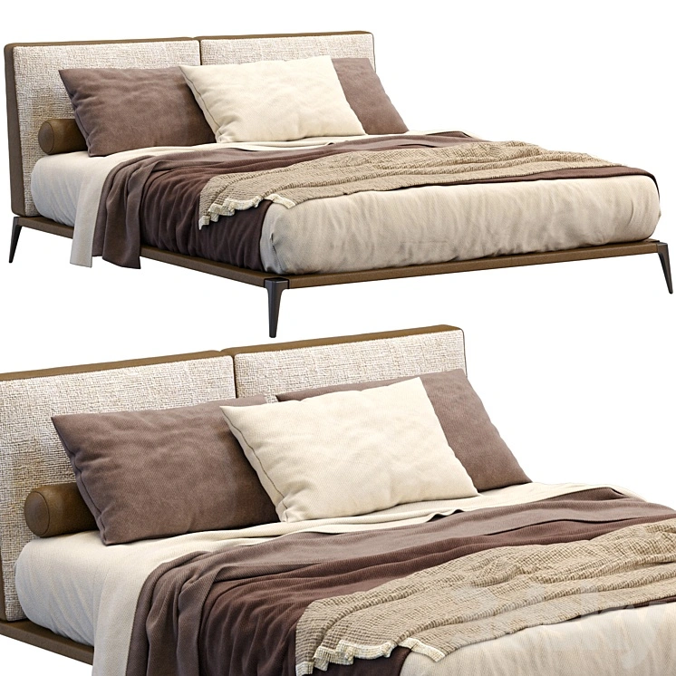 Leather Bed Park By Poliform 
