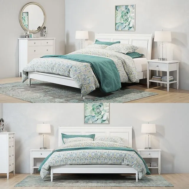 Pottery Barn Crosby White Bedroom set 