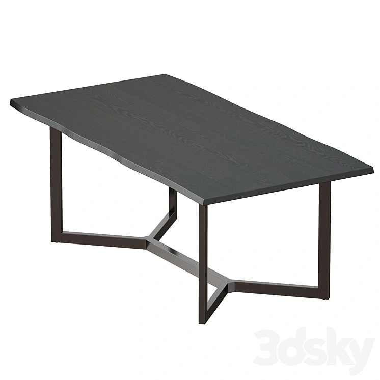 Verge Black Live Edge Dining Tables (Crate and Barrel) 