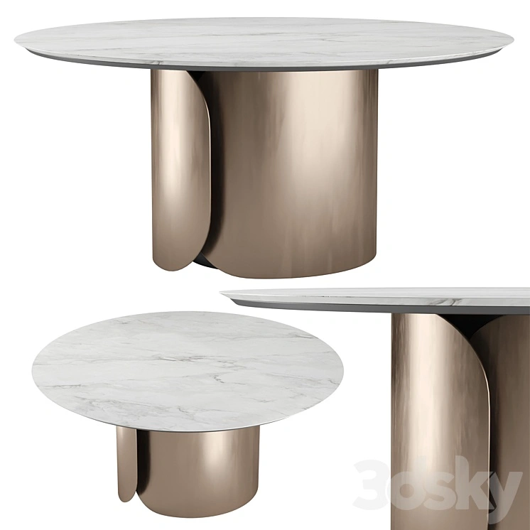 Olivya Stone Aural round dining table 