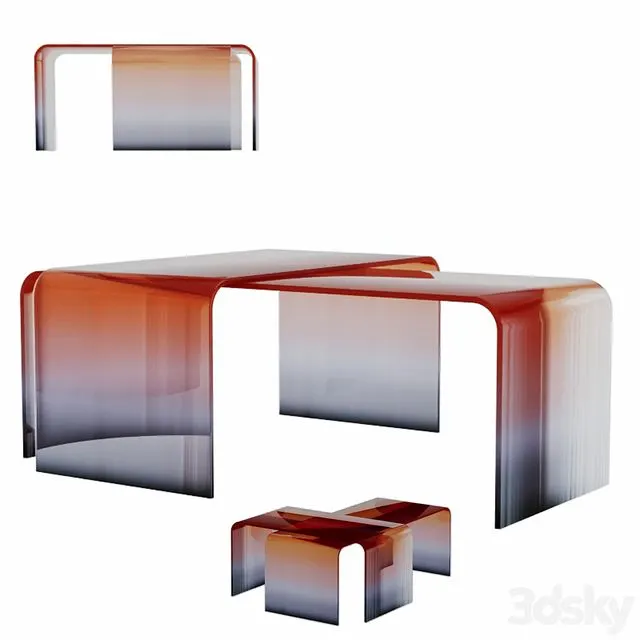 Gradient Glass Tables 