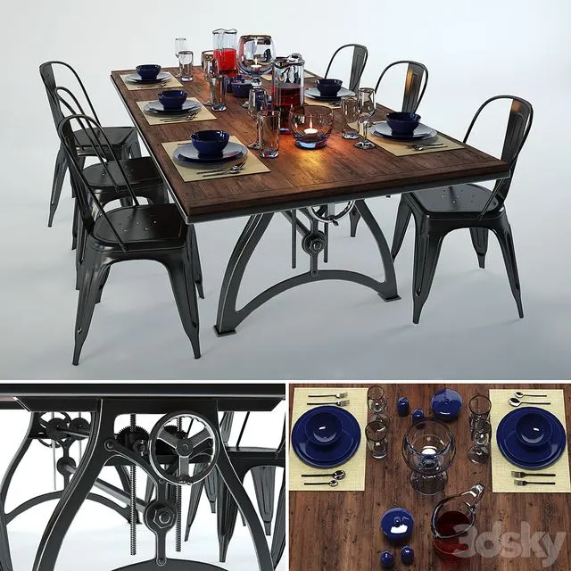 Iron dining table from IndustriaLux 
