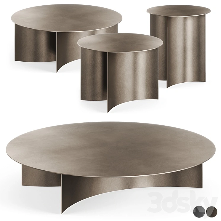 Flou Pierre 2021 Brush Oxide Coffee Table 