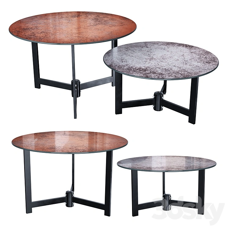 Halmar TWINS set of 2 coffee tables (gray / brown) 
