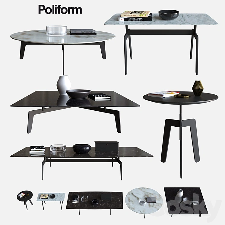POLIFORM COFFEE TABLES TRIBECA 