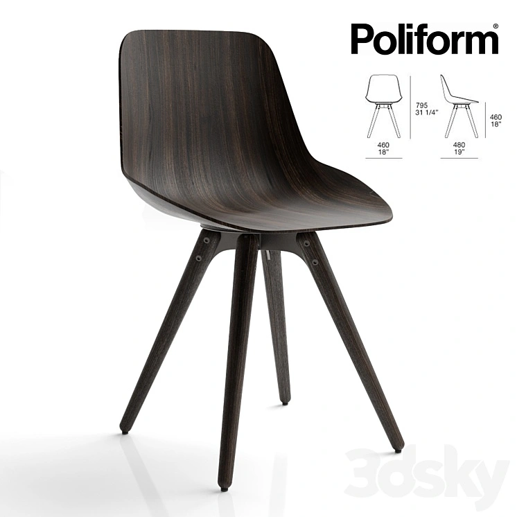 bar stool, poliform HARMONY S28 