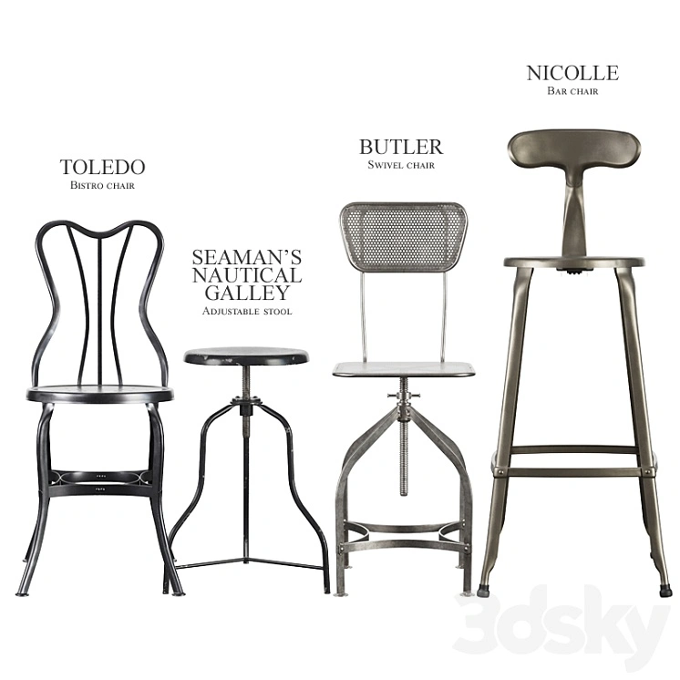 Industrial stools and chairs 