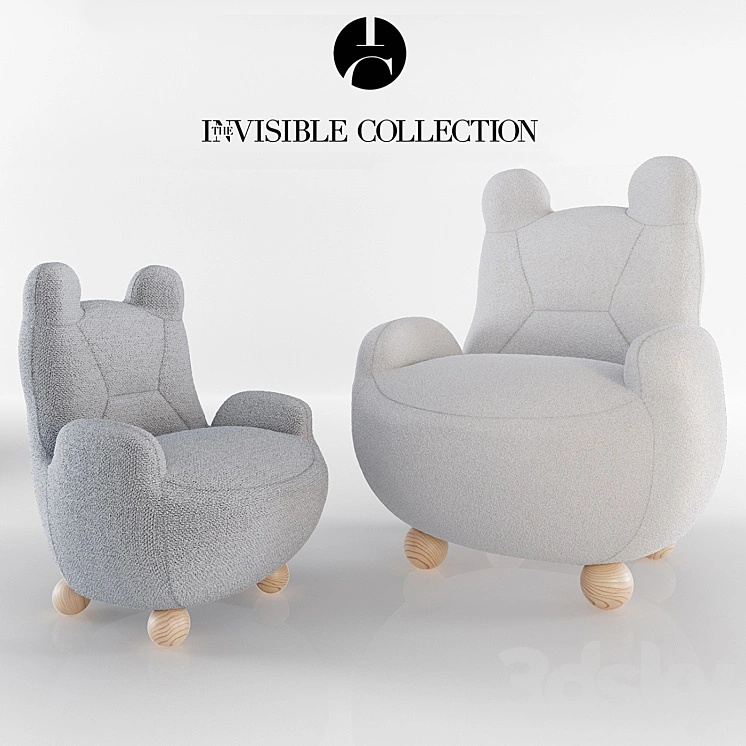 ARMCHAIR BABY BEAR and PAPA BEAR - theinvisiblecollection 