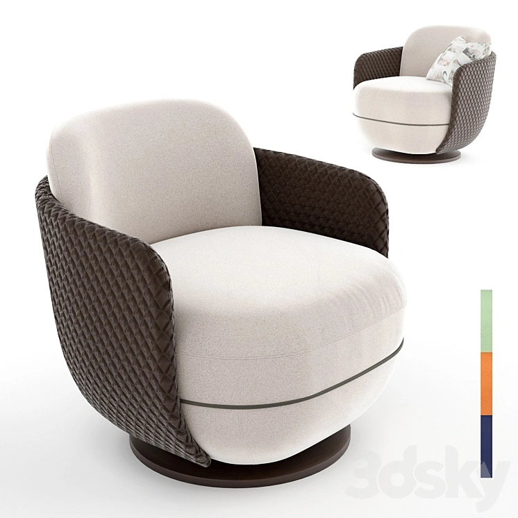armchair Miles Lounge by Wittmann 