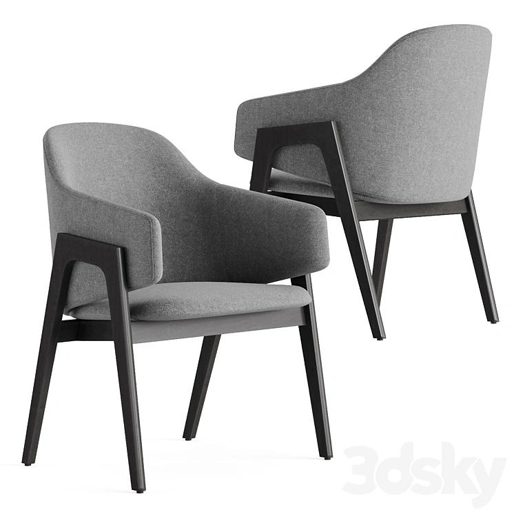 Linley Savile Dining Chair - Dove, Shell, Slate 