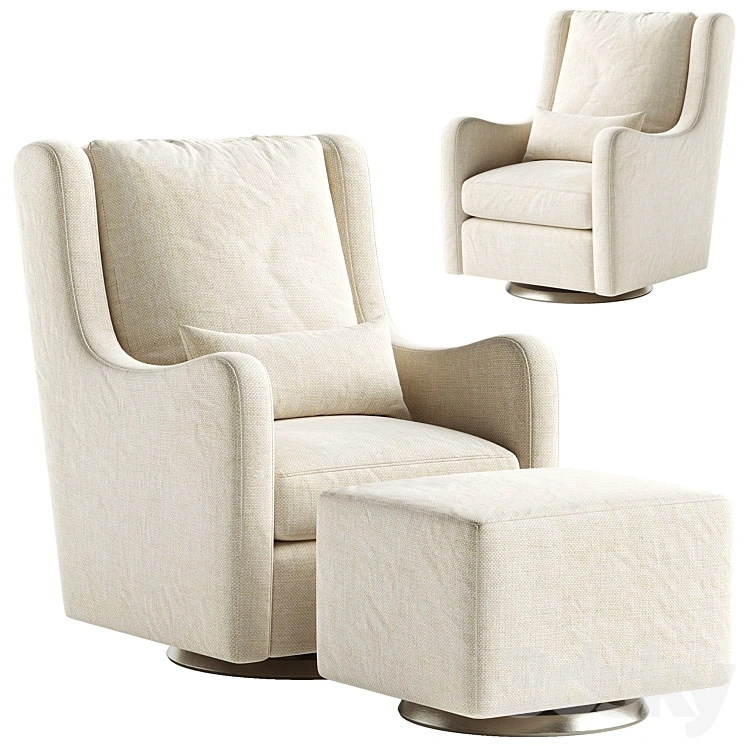 Milo Nursery Glider Chair and Ottoman 