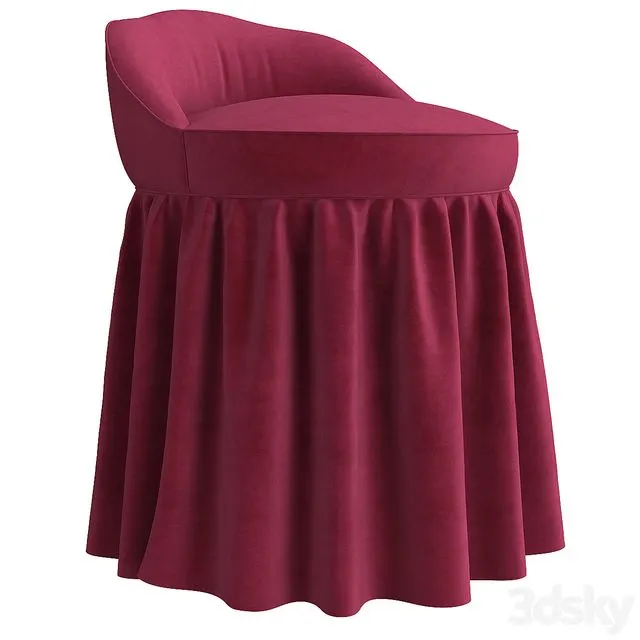 Monogrammed Slipcovered Swivel Stool Ballard Designs 