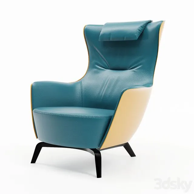 Poltrona frau mamy blue, armchair 