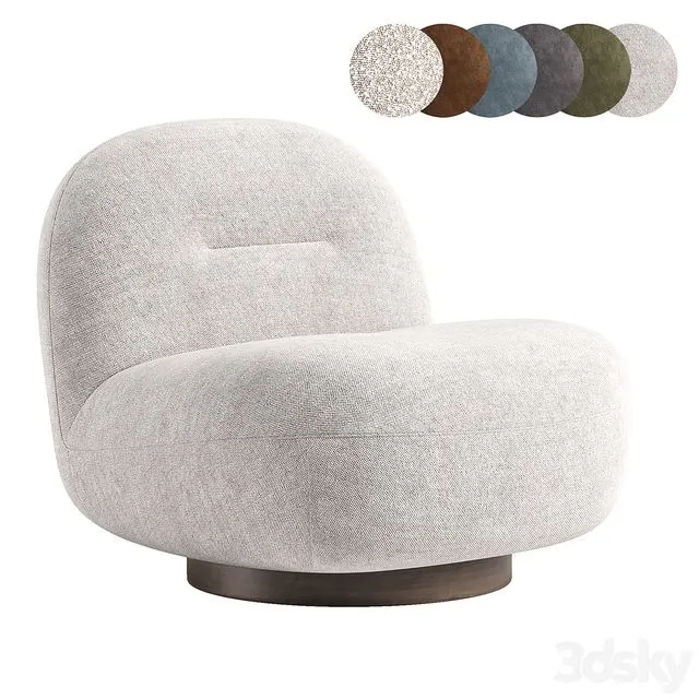 Soft Cozy Boucle Ivory Natural Otis Swivel Accent Chair 