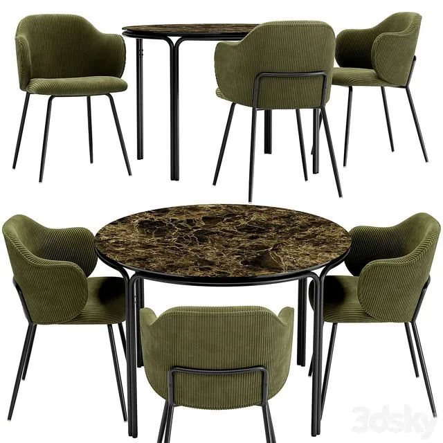 Suanna Dining Chair and Chici Table 