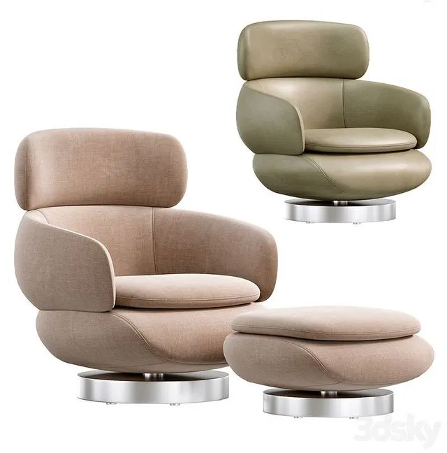 Vivienne High Armchair by Minotti 