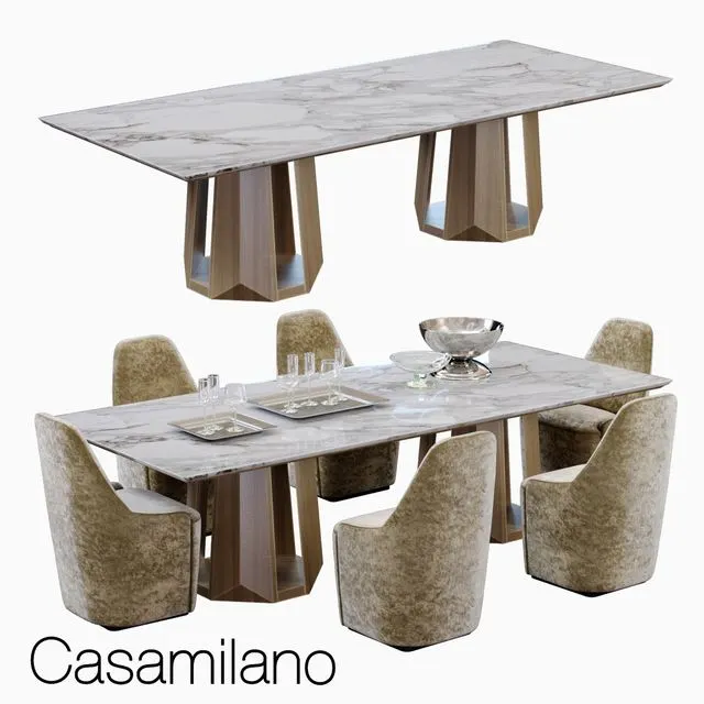casamilano kandinsky table with charlotte chair 