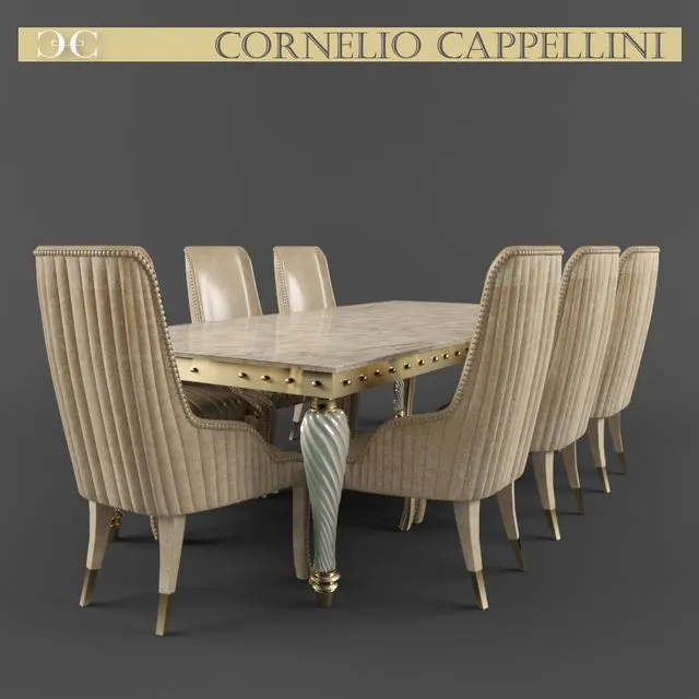 Cornelio Cappellini, table, chair 