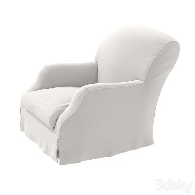 Custom made slipcovered chair 