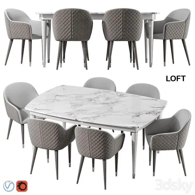 Estetica Loft set, table, chair 