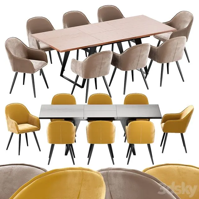 Frida dining chair and table HA1518-3 