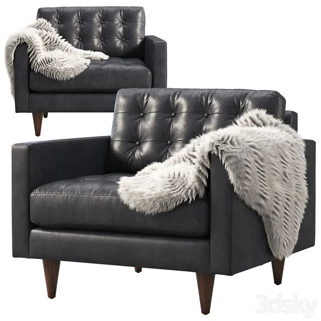 Joybird Eliot Leather Chair 