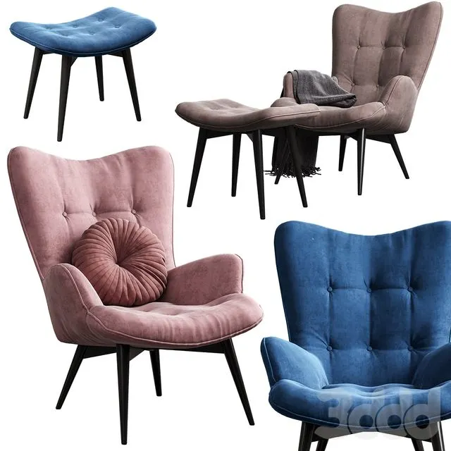 KARE Vicky (Chair with pouf) 
