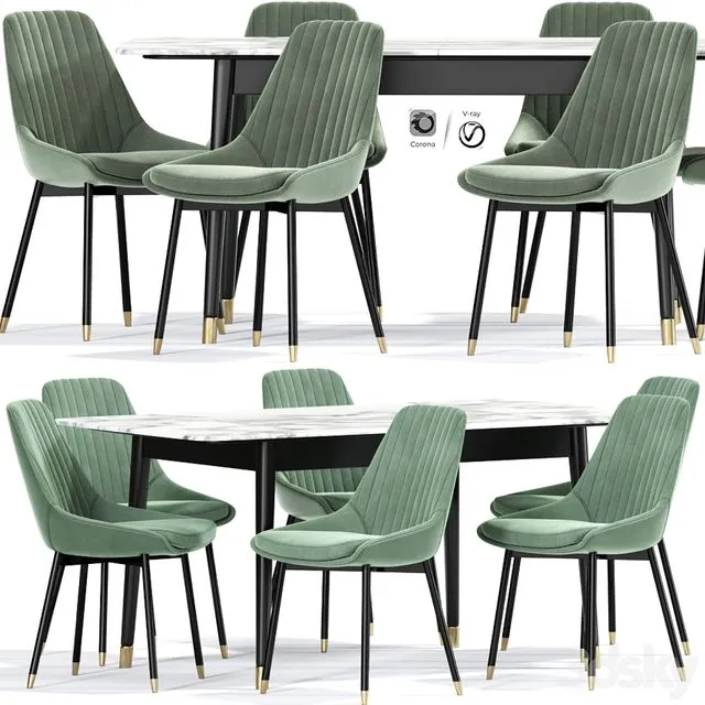 Kendall Upholstered Dining Chair Table 