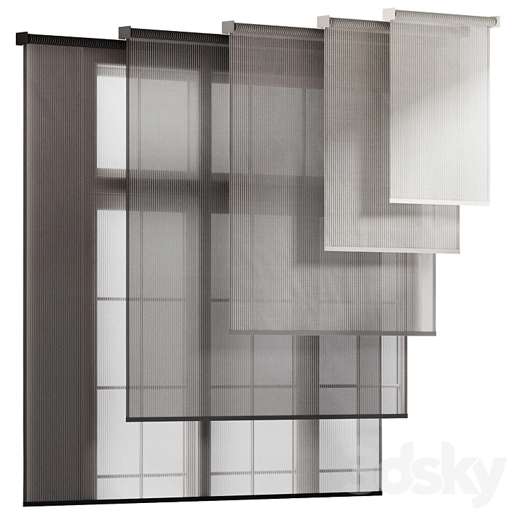 Striped Tulle Roller Blinds 