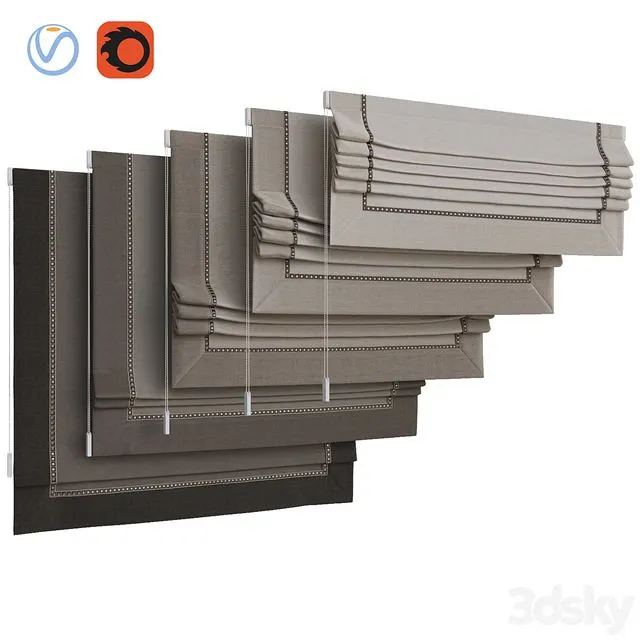 Set of Roman blinds 17 