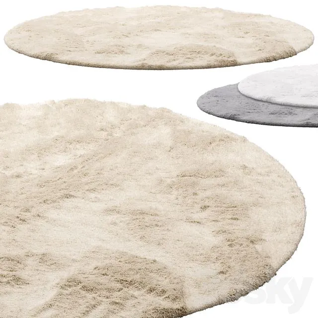 Benuta Dave Round Fur Rug 