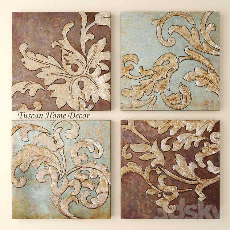 Tuscan Home Decor. Pictures, picture, pattern, monogram, wall decor, Italian, classic, luxury 