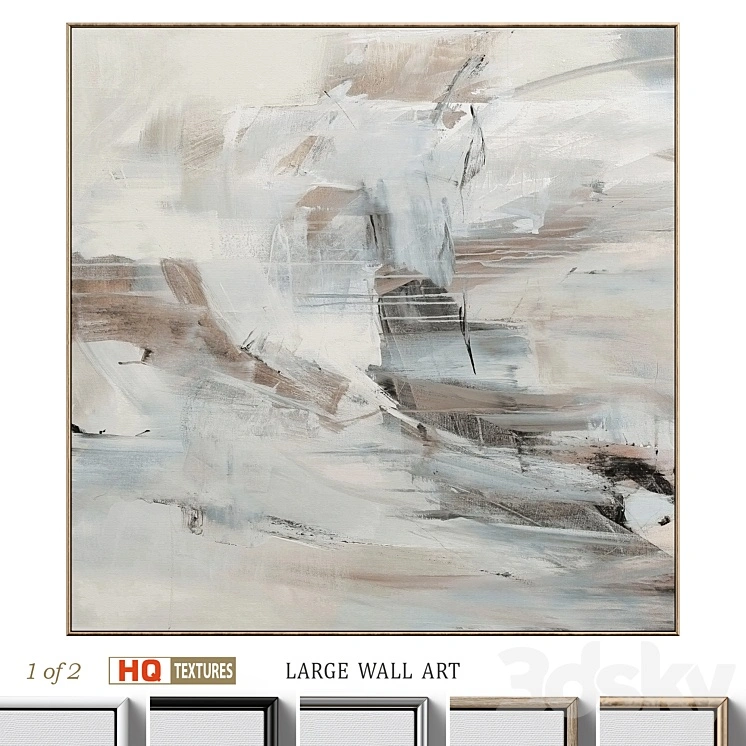 Large Abstract Neutral Wall Art C-425 