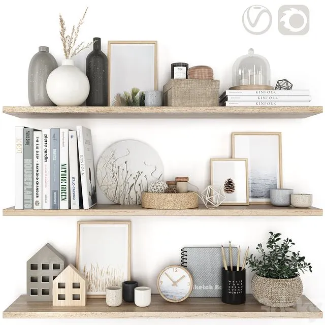 Decorative shelf set 