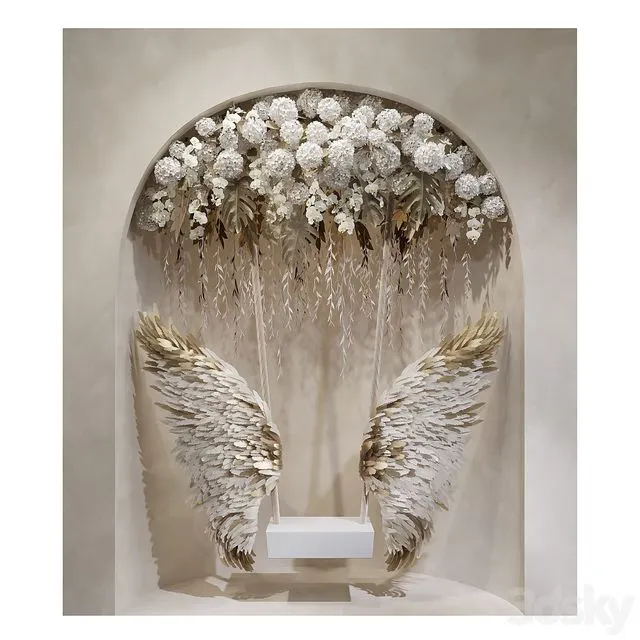 Decorative swing with wings 