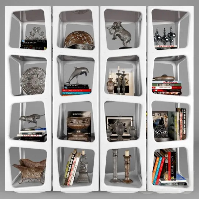 Shelf with decorative set 