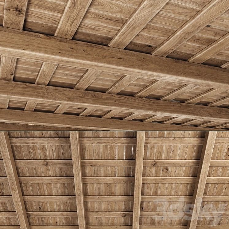 Wooden Ceiling V5 / Straight wooden ceiling 